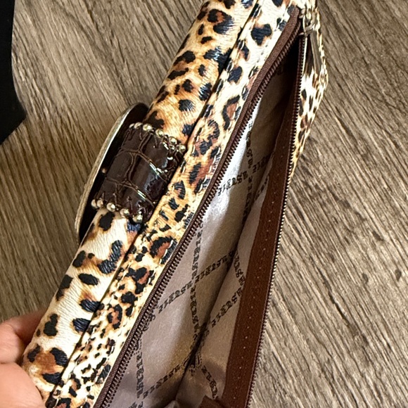 Leopard Print Wallet with Rhinestone Buckle - Picture 3 of 13